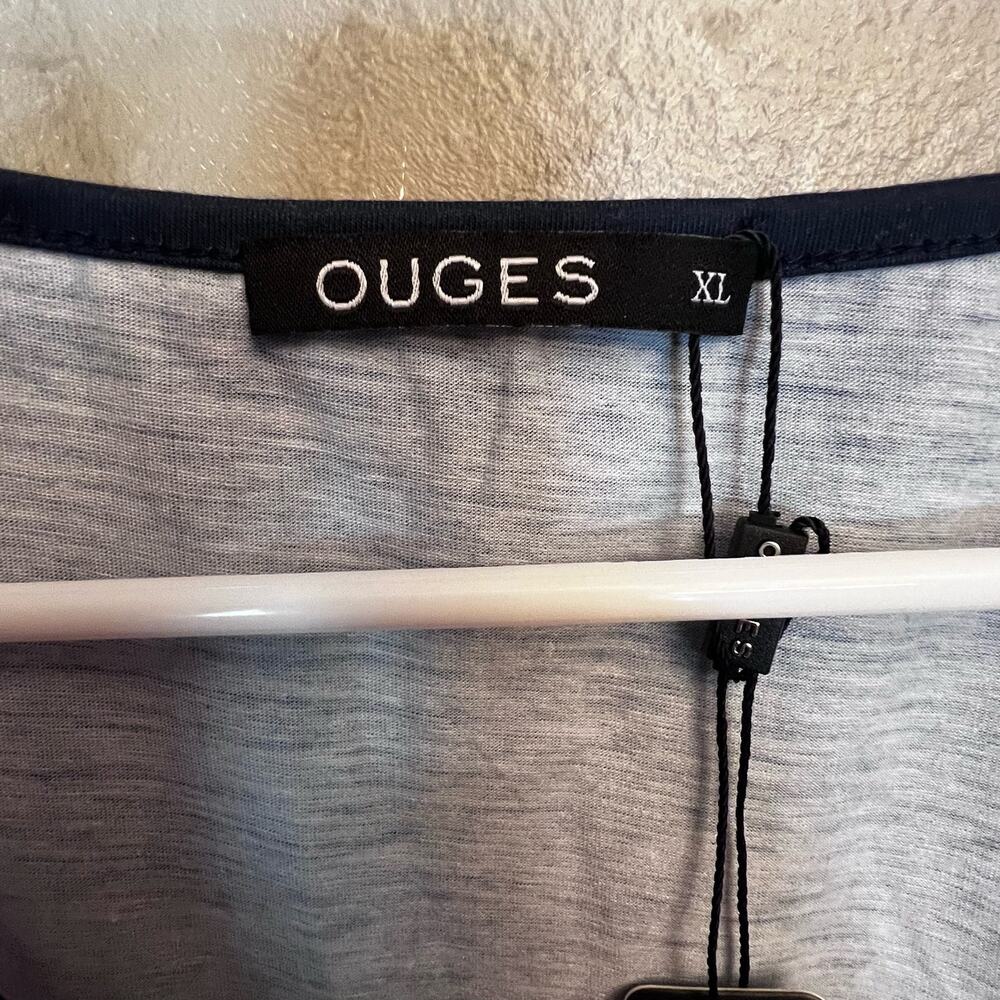 NWT OUGES Women's V Neck Floral Button Down Skate… - image 4